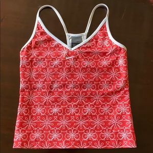 Nike Dry Fit. floral pattern workout top.